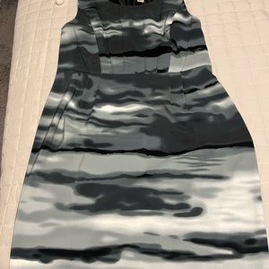 Gray and black dress